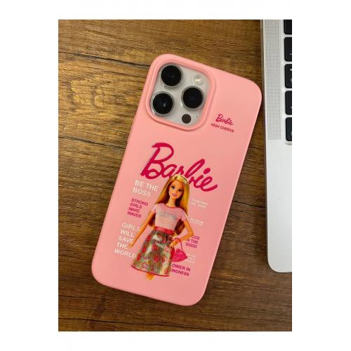 NOTE 9 Uyumlu Barbie Desenli Pembe Renkli Telefon Kılıfı