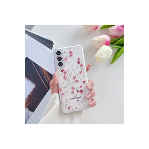 HUAWEI Y6S 2019 Uyumlu Renkli Çiçek Desenli Şeffaf Telefon Kılıfı