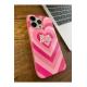 SAMSUNG S20 Uyumlu Barbie Kalp Desenli Pembe Renkli Telefon Kılıfı