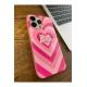 HUAWEI Y6S 2019 Uyumlu Barbie Kalp Desenli Pembe Renkli Telefon Kılıfı