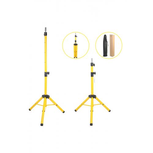 Kuaför Eğitim Mankeni İçin Metal Tripod - Sari + Taşıma Çantası