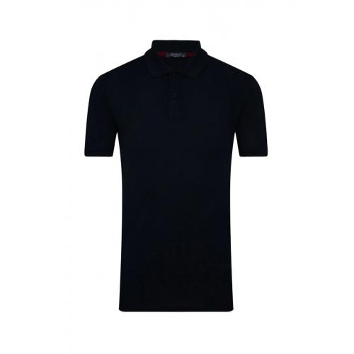 Erkek Lacivert  Slim Fit Polo Yaka Tişört