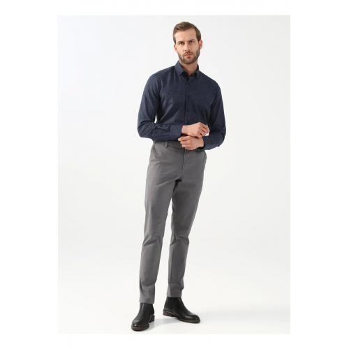 Normal Bel Normal Paça Slim Fit Gri Erkek Pantolon Pn2020500517