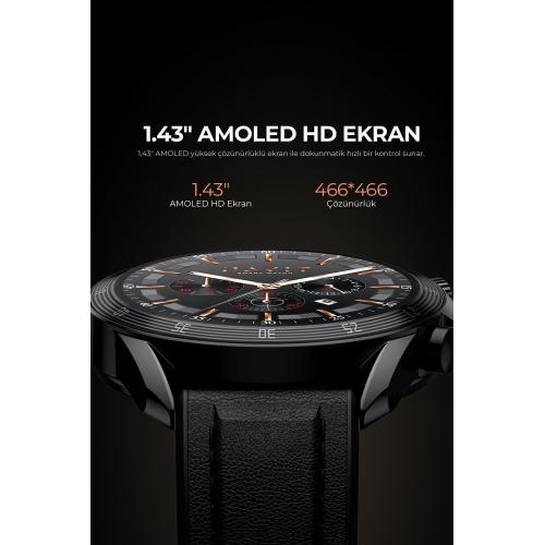 M9030 Pro 46mm Amoled Ekran Akıllı Saat Kahverengi