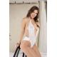 CLZ946 Beyaz Dantelli Fantezi Bodysuit