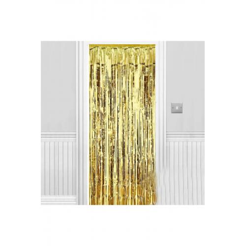 Işıltılı Duvar ve Kapı Perdesi Gold 90x200 cm (CLZ)