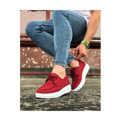 GPSHOES Bordo Erkek Günlük Ayakkabı Bordo