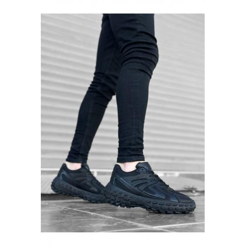 Tarz Sneakers Ithal Siyah Fileli Rahat Taban Spor Ayakkabısı