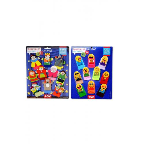 CLZ247 2 Set - 20 Parça  Emojiler ve Masal Kahramanları Parmak Kukla