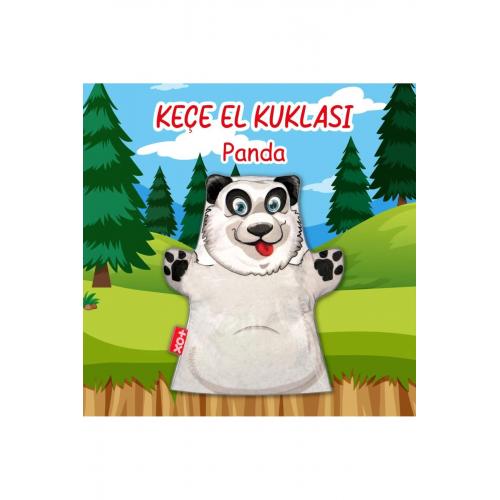 CLZ247  Panda Vahşi Hayvanlar Keçe El Kukla