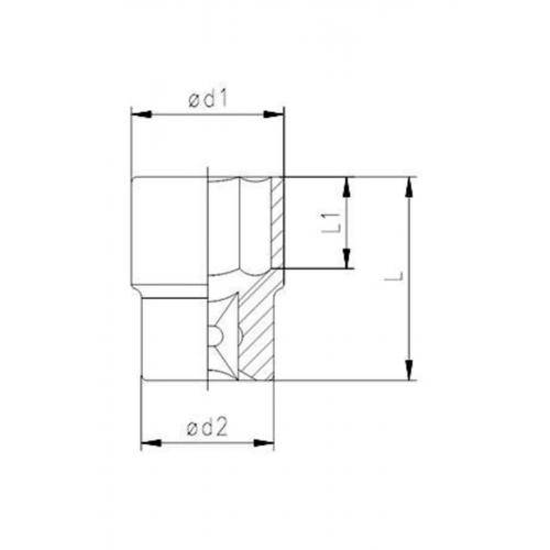 Elta 1115 1/2'' Lokma Anahtar 30 mm