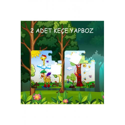 CLZ247 Zürafa 3+ Keçe Yapboz - 3 Yaş Puzzle