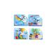 4 Set - 48 Parça Tekne , Helikopter Ve Gökkuşağı 3 Keçe Yapboz - 3 Yaş Puzzle