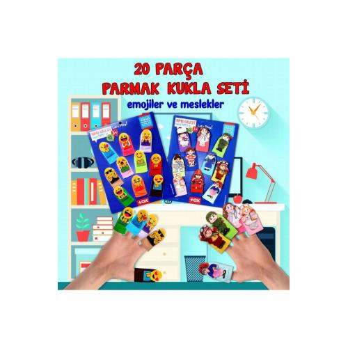 CLZ247 2 Set - 20 Parça Emojiler ve Meslekler Parmak Kukla