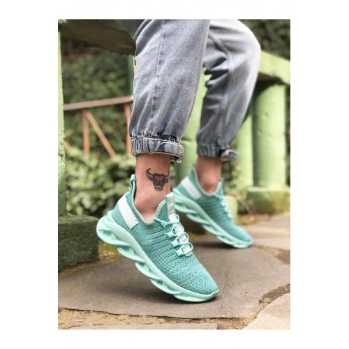 Phantom Yüksek Taban Tarz Sneakers Mint Yeşil Erkek Spor Ayakkabısı