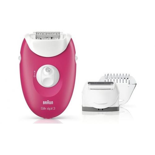 Braun Silk-Epil 3 3273  2 in 1 Tıraş Başlıklı Epilatör Pembe