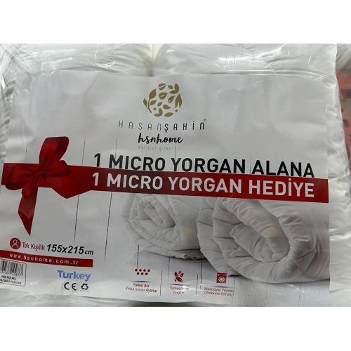 Hsn Home Micro Yorgan Tek Kişilik Yorgan 2'li Beyaz