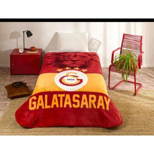 Taç Lisanslı Battaniye Galatasaray Aslan Tek Kişilik 2025 Yeni Se