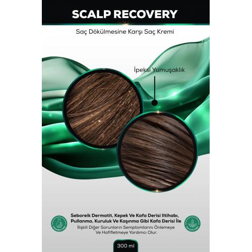 Scalp Recovery Saç Dökülmesine Karşı Saç Kremi, Argan Ve Çay Ağacı Yağ, Sülfatsız Parabensiz, 300ml