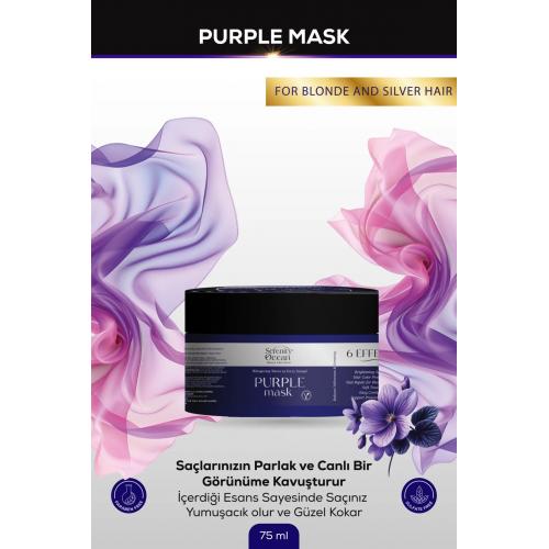 Sarı, Gümüş ve Platin Saçlar için Mor Maske 75ml Vegan, Renk Koruyucu, Turunculaştırma Karşıtı