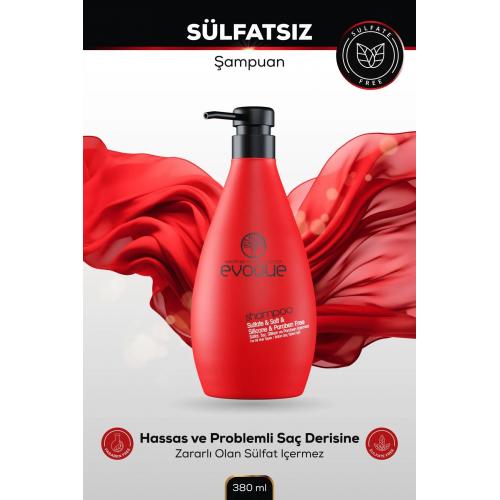 Sülfatsız Şampuan, Keratin Içeren Besleyici & Onarıcı Etki, Sülfat Tuz Silikon Paraben Içermez,380ml