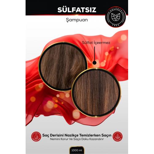 Sülfatsız Şampuan, Keratin Içeren Besleyici &onarıcı Etki, Sülfat Tuz Silikon Paraben Içermez,1000ml