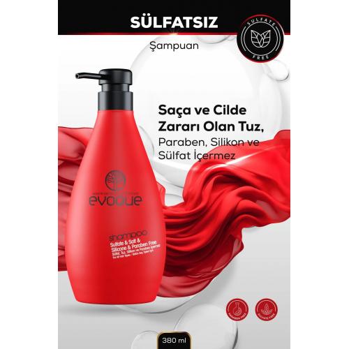 Sülfatsız Şampuan, Keratin Içeren Besleyici & Onarıcı Etki, Sülfat Tuz Silikon Paraben Içermez,380ml