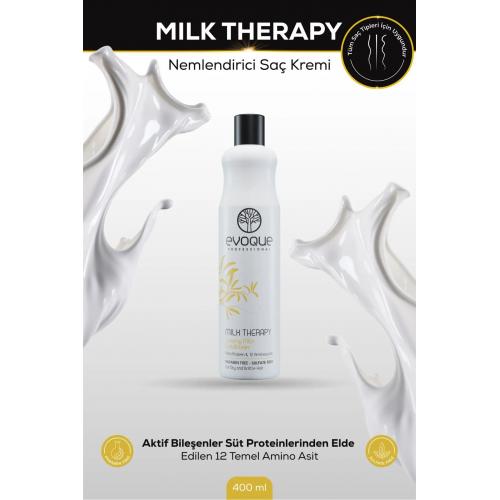 Milk Therapy Nemlendirici Saç Kremi, Onarıcı Etki, Aminoasit ve E Vitamini Takviyeli, 400ml