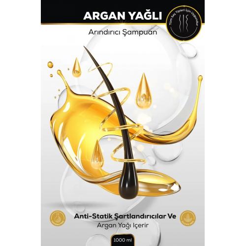 Saç Rengi Koruyucu Arındırıcı Şampuan, Argan Yağı Ve Zeytin Yağı Içerir, Parabensiz-sülfatsız,1000ml