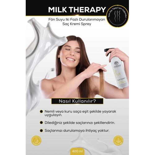 Milk Therapy Fön Suyu Iki Fazlı Durulanmayan Saç Spreyi/detangler 400ml