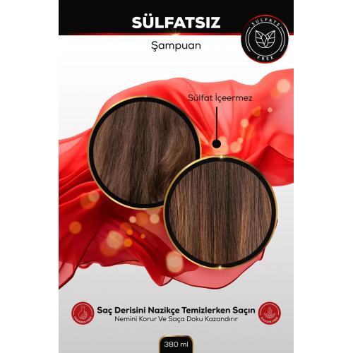 Sülfatsız Şampuan, Keratin Içeren Besleyici & Onarıcı Etki, Sülfat Tuz Silikon Paraben Içermez,380ml