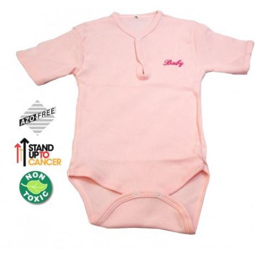 Sema Baby Yarım Kol Kaşkorse Badi (Body) - Pembe  12-18 Ay