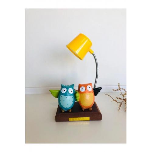 Baykuş Mini Masa Lambası Dekoratif Obje