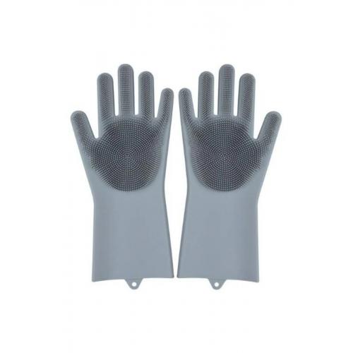 Sihirli Isıya Dayanıklı Silikon Çok Amaçlı Bulaşık Eldiven Fırçası Magic Gloves