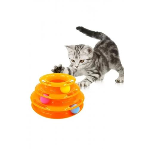 3 Katlı Kedi Oyuncağı Turntable Cat Toy