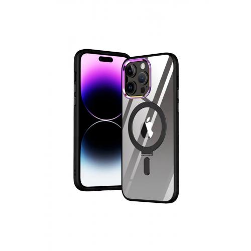 İphone 15 Pro Max Kılıf Magneticsafe Standlı Kapak