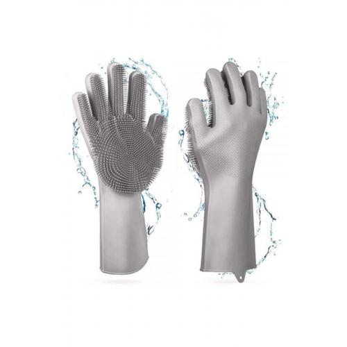 Sihirli Isıya Dayanıklı Silikon Çok Amaçlı Bulaşık Eldiven Fırçası Magic Gloves