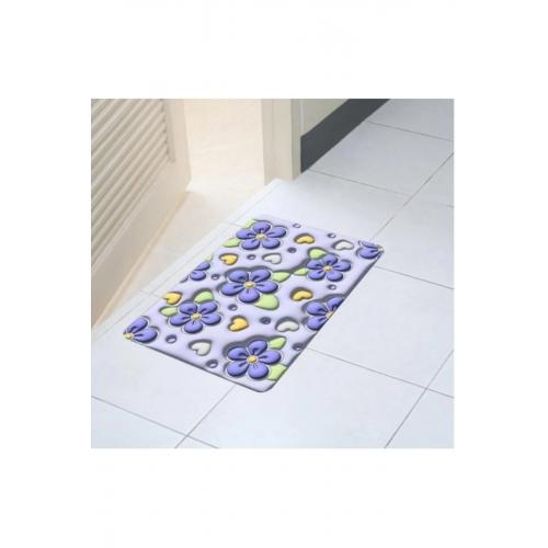 Ultra Emici 3D Çiçekli Banyo Paspası 40*60 cm