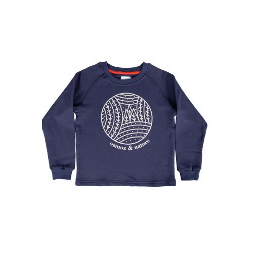 Organik Erkek Çocuk Sweatshirt - Nature - Lacivert