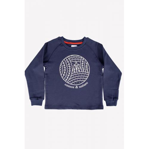 Organik Erkek Çocuk Sweatshirt - Nature - Lacivert