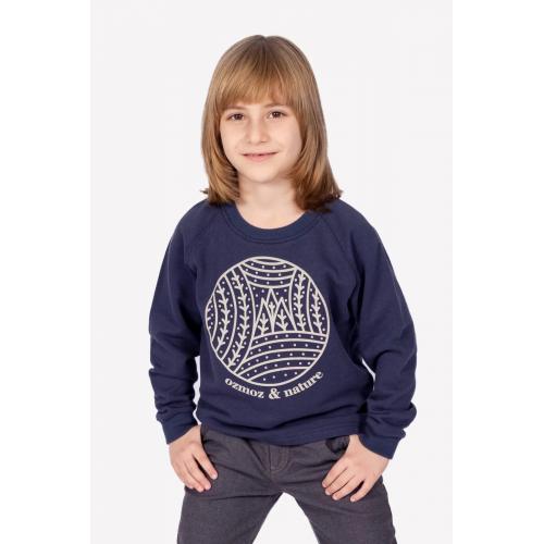 Organik Erkek Çocuk Sweatshirt - Nature - Lacivert