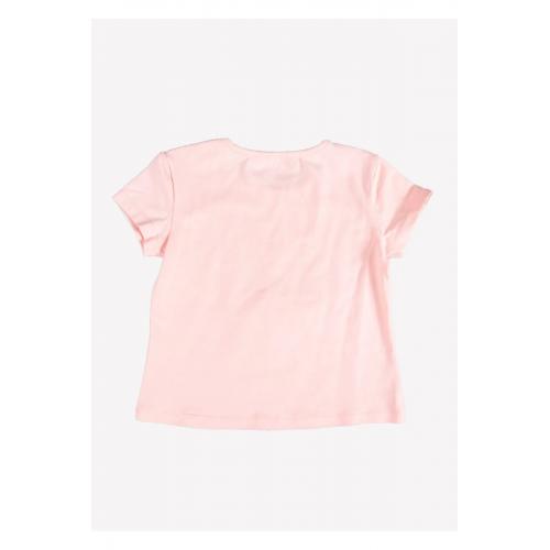 Balerin Baskılı Pembe Kız Bebek T-shirt