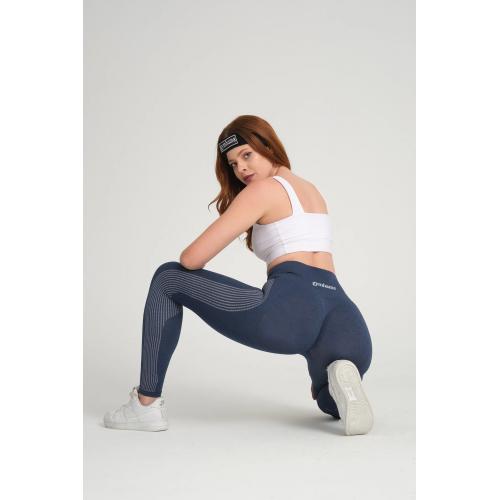 Wind Lacivert Kalçası Büzgülü Push Up Kalça Şekillendirici Spor Fitness Seamless Tayt