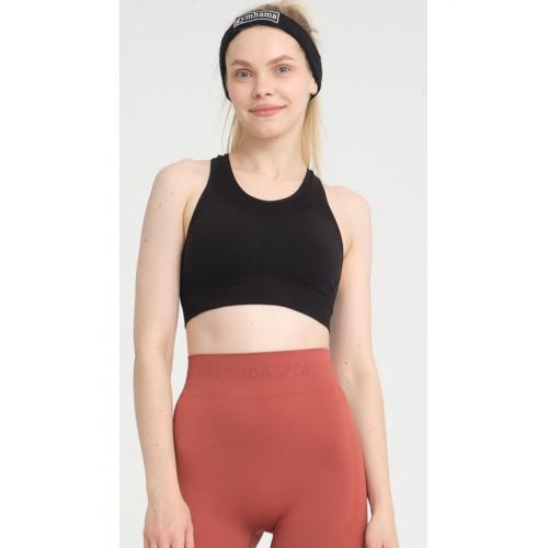 Kalın Askılı Push Up Toparlayıcı Esnek Seamless Spor Bra