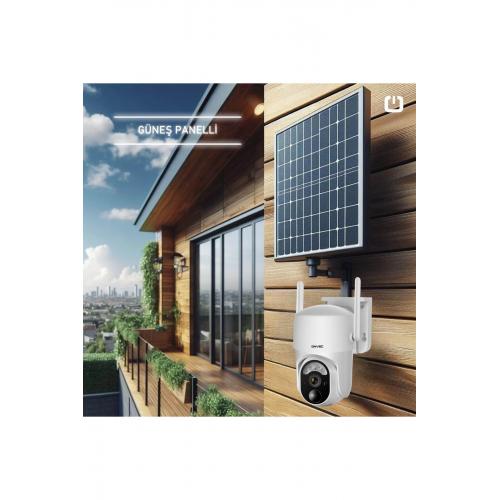 Güneş Enerjili Solar Kamera Wifi 2 Megapiksel Kablosuz Ip Kamera