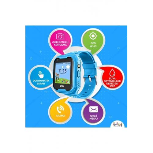 Wikykids Watch 4g Akıllı Çocuk Saati Mavi Görüntülü Konuşma