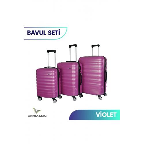 Delphin Violet 3 Lü Valiz Seti