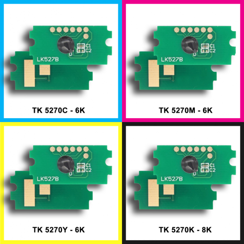 KYOCERA TK-5270 CMYK Chip 4 Renk - M6230cidn - P6230cdn - M6630cidn