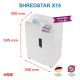 HSM SHREDSTAR X15 Evrak İmha Makinesi / Kağıt Kırpma Makinesi - CD İmha Makinesi - Çapraz/Konfeti Kesim 4x37mm - 26lt