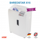 HSM SHREDSTAR X15 Evrak İmha Makinesi / Kağıt Kırpma Makinesi - CD İmha Makinesi - Çapraz/Konfeti Kesim 4x37mm - 26lt